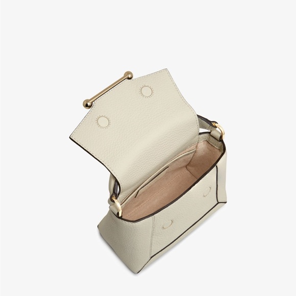 SOLD NWT Strathberry Nano Mosaic Bag Cream Vanilla Leather seen Kate Middleton - Picture 8 of 11